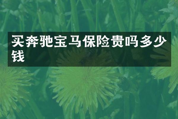 买奔驰宝马保险贵吗多少钱