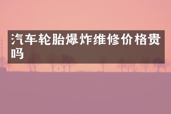 汽车轮胎爆炸维修价格贵吗