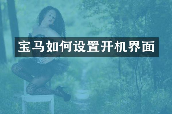 宝马如何设置开机界面