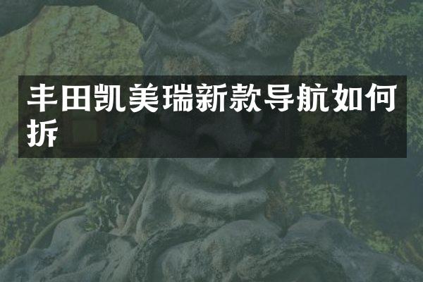 丰田凯美瑞新款导航如何拆
