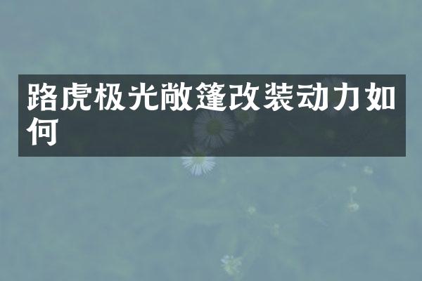 路虎极光敞篷改装动力如何