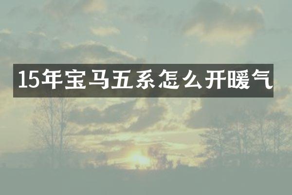15年宝马五系怎么开暖气