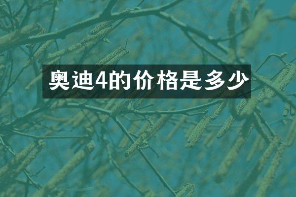 奥迪4的价格是多少