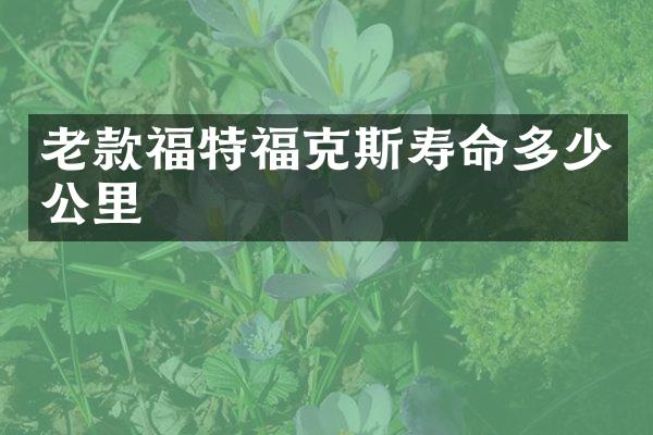 老款福特福克斯寿命多少公里
