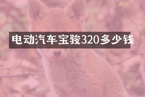 电动汽车宝骏320多少钱
