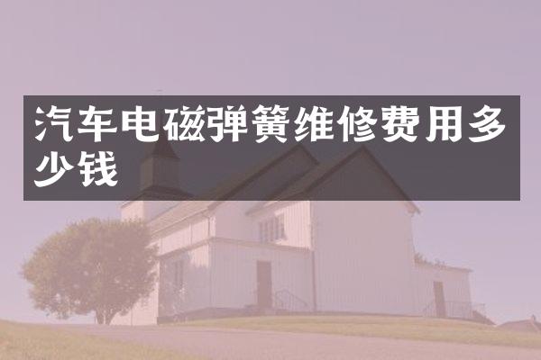 汽车电磁弹簧维修费用多少钱