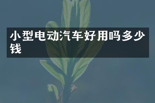 小型电动汽车好用吗多少钱