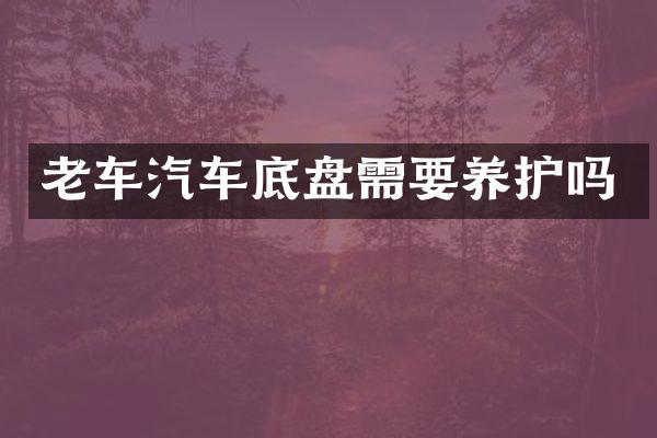 老车汽车底盘需要养护吗