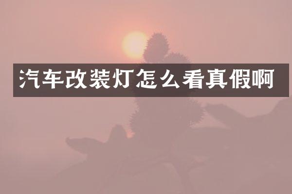 汽车改装灯怎么看真假啊