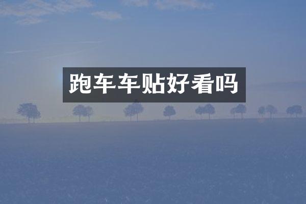 跑车车贴好看吗