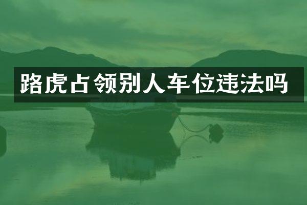 路虎占领别人车位违法吗