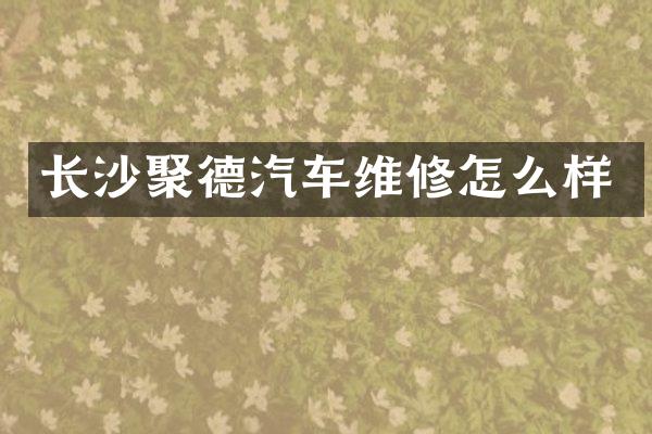 长沙聚德汽车维修怎么样