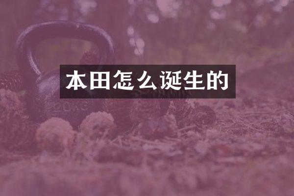 本田怎么诞生的