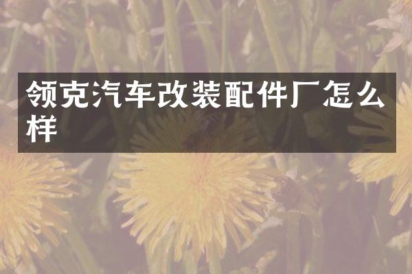 领克汽车改装配件厂怎么样