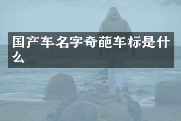 国产车名字奇葩车标是什么