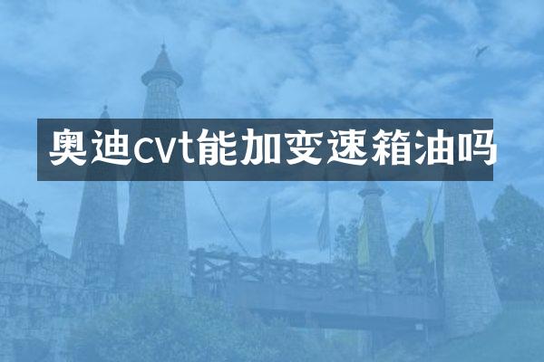 奥迪cvt能加变速箱油吗