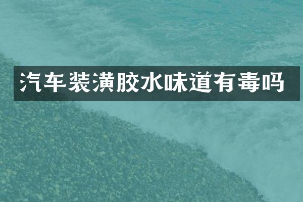 汽车装潢胶水味道有毒吗