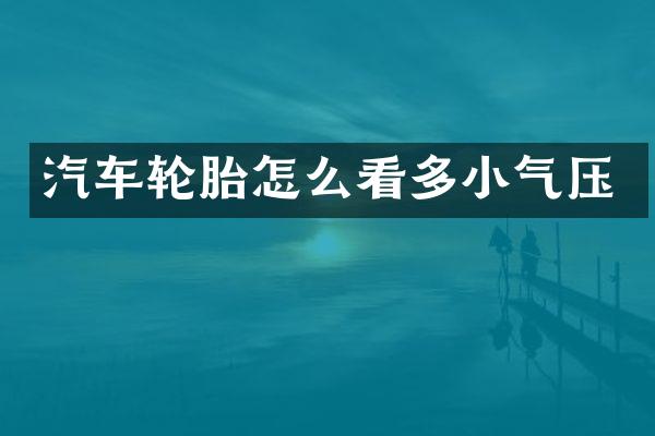 汽车轮胎怎么看多小气压