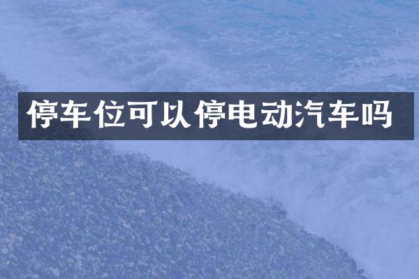 停车位可以停电动汽车吗