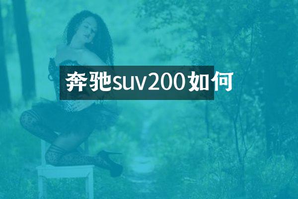 奔驰suv200如何