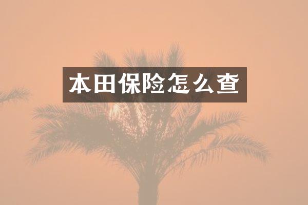 本田保险怎么查