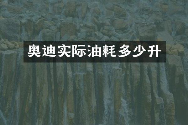 奥迪实际油耗多少升