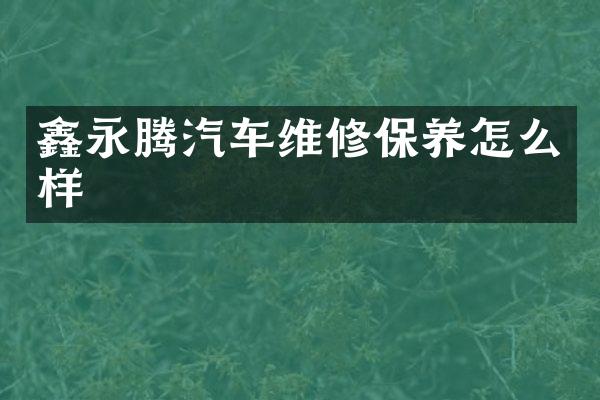 鑫永腾汽车维修保养怎么样