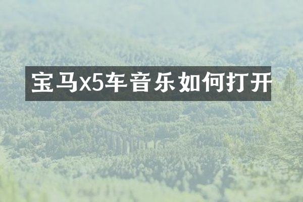 宝马x5车音乐如何打开