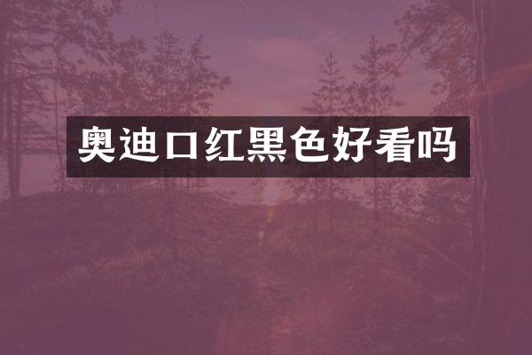 奥迪口红黑色好看吗