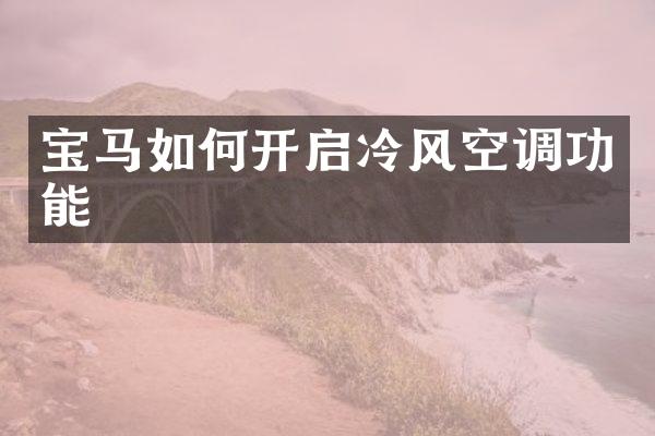 宝马如何开启冷风空调功能