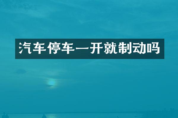 汽车停车一开就制动吗
