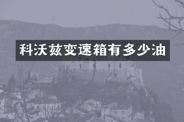 科沃兹变速箱有多少油