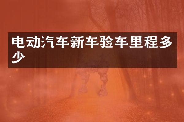 电动汽车新车验车里程多少