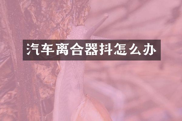 汽车离合器抖怎么办