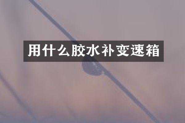 用什么胶水补变速箱