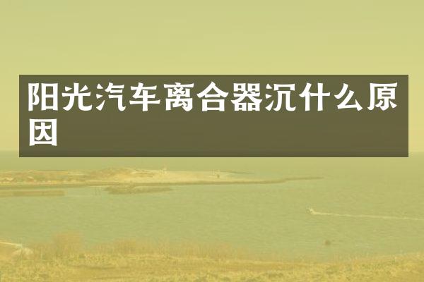 阳光汽车离合器沉什么原因