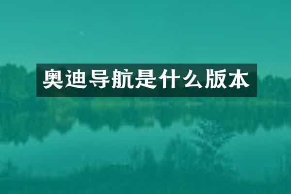 奥迪导航是什么版本