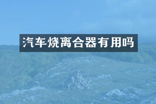汽车烧离合器有用吗