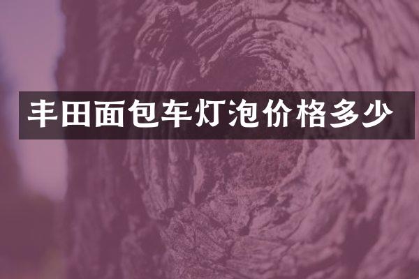 丰田面包车灯泡价格多少