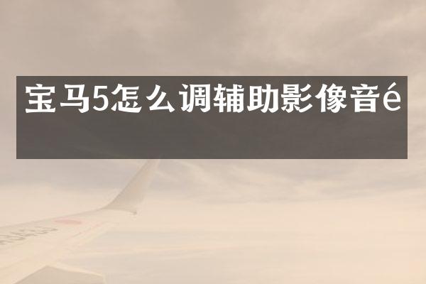 宝马5怎么调辅助影像音量