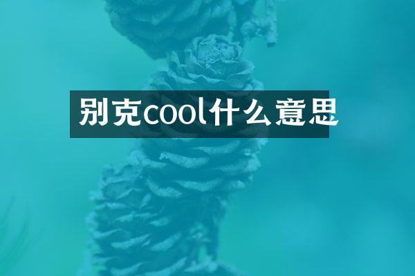 别克cool什么意思