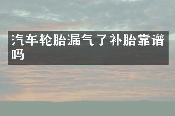 汽车轮胎漏气了补胎靠谱吗