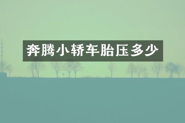 奔腾小轿车胎压多少