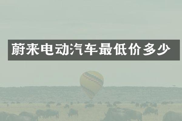 蔚来电动汽车最低价多少