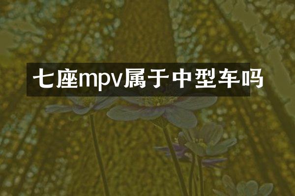 七座mpv属于中型车吗