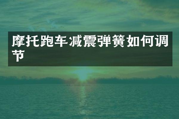 摩托跑车减震弹簧如何调节