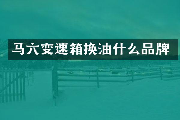 马六变速箱换油什么品牌