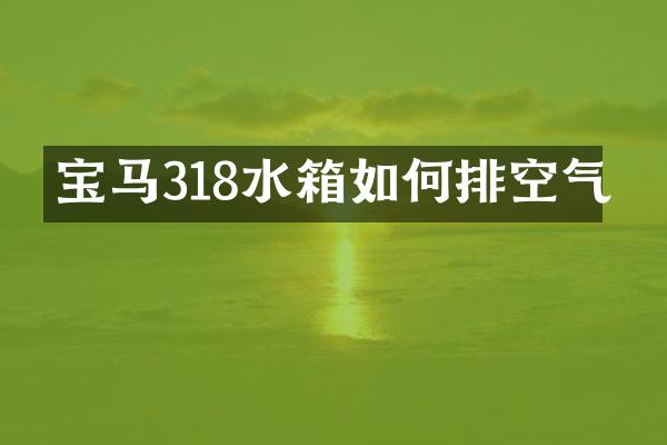 宝马318水箱如何排空气