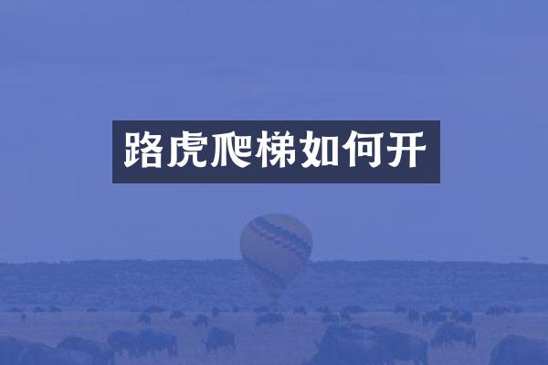 路虎爬梯如何开