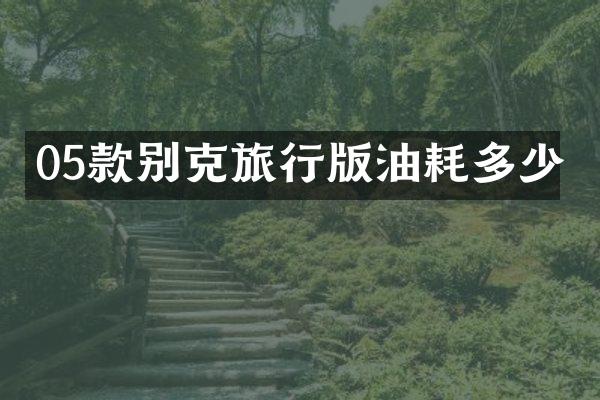 05款别克旅行版油耗多少